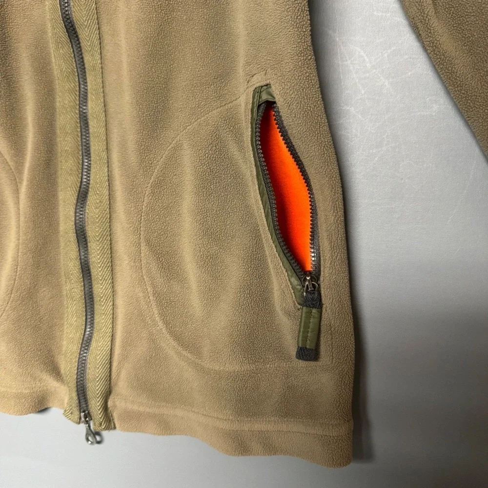 Frauenschuh Austria Fleece Jacket Full Zip Olive Green Womens Size 2 S/M riri